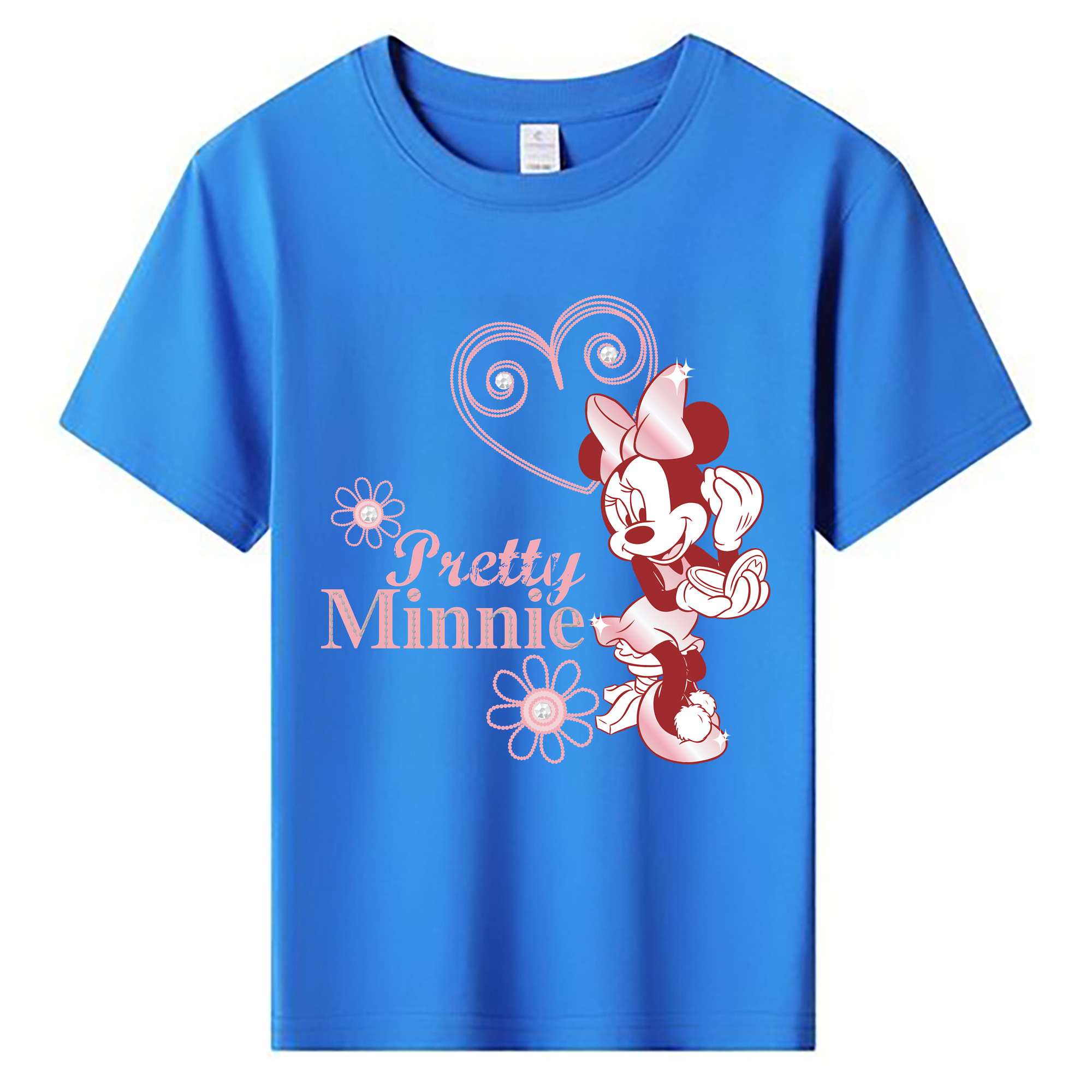 （画像用） ミッキーマウス Mickey Mouse 綿100％キッズTシャツ（フロントプリント）